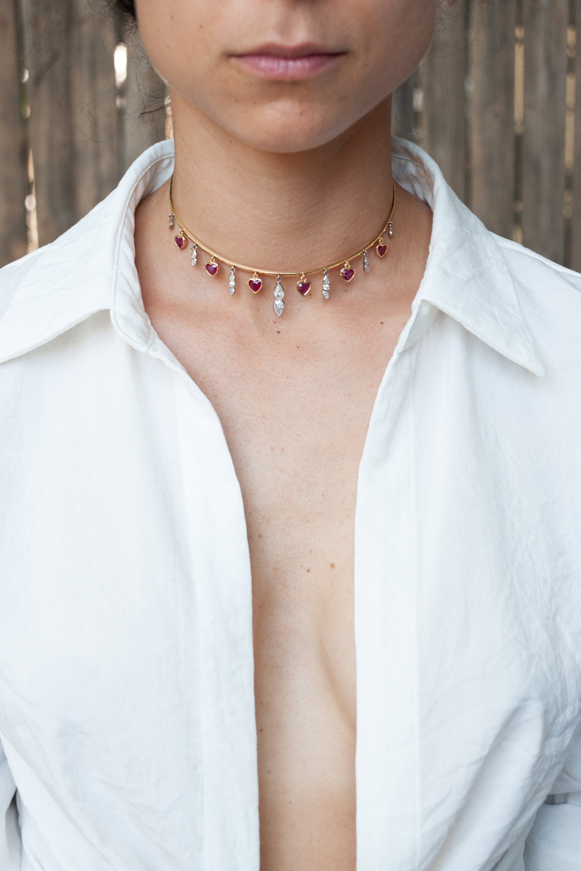 Ruby Heart Choker