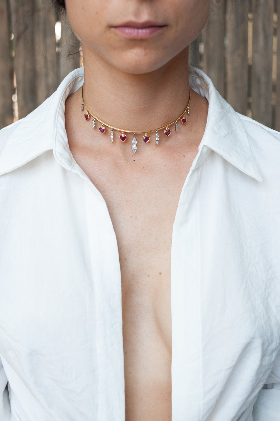 Ruby Heart Choker