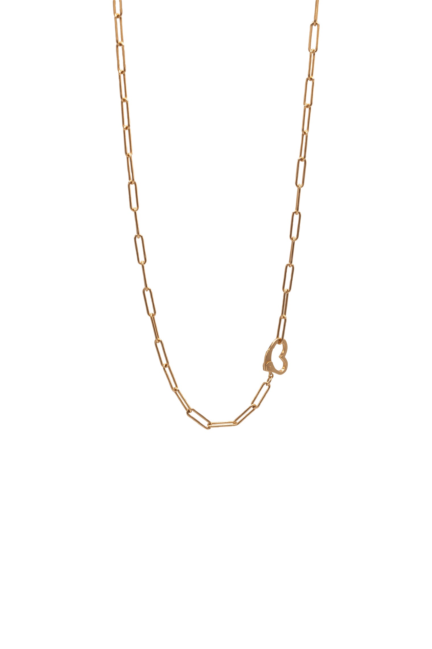 Open Heart Lock Chain