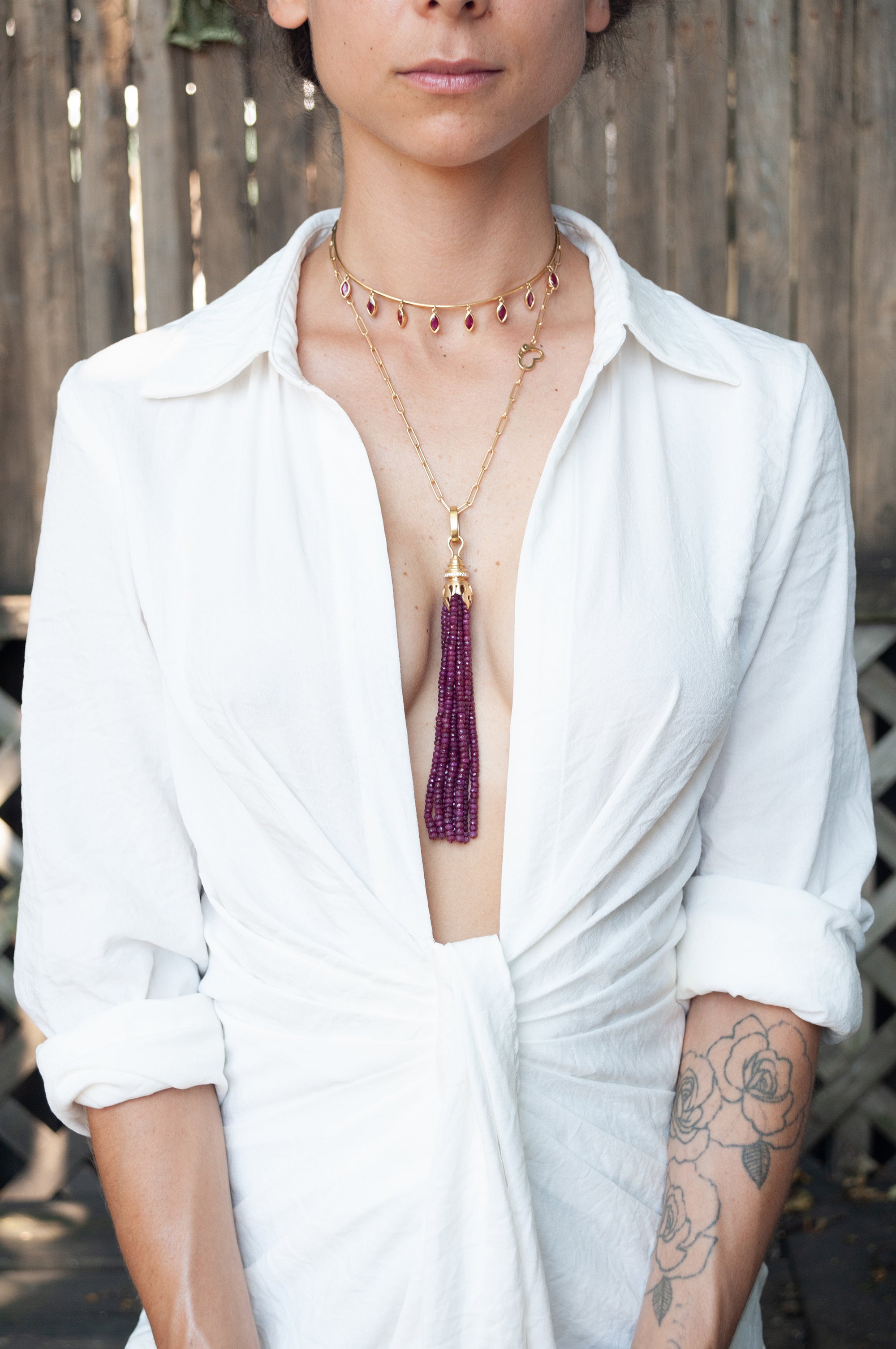 Open Heart Lock Chain