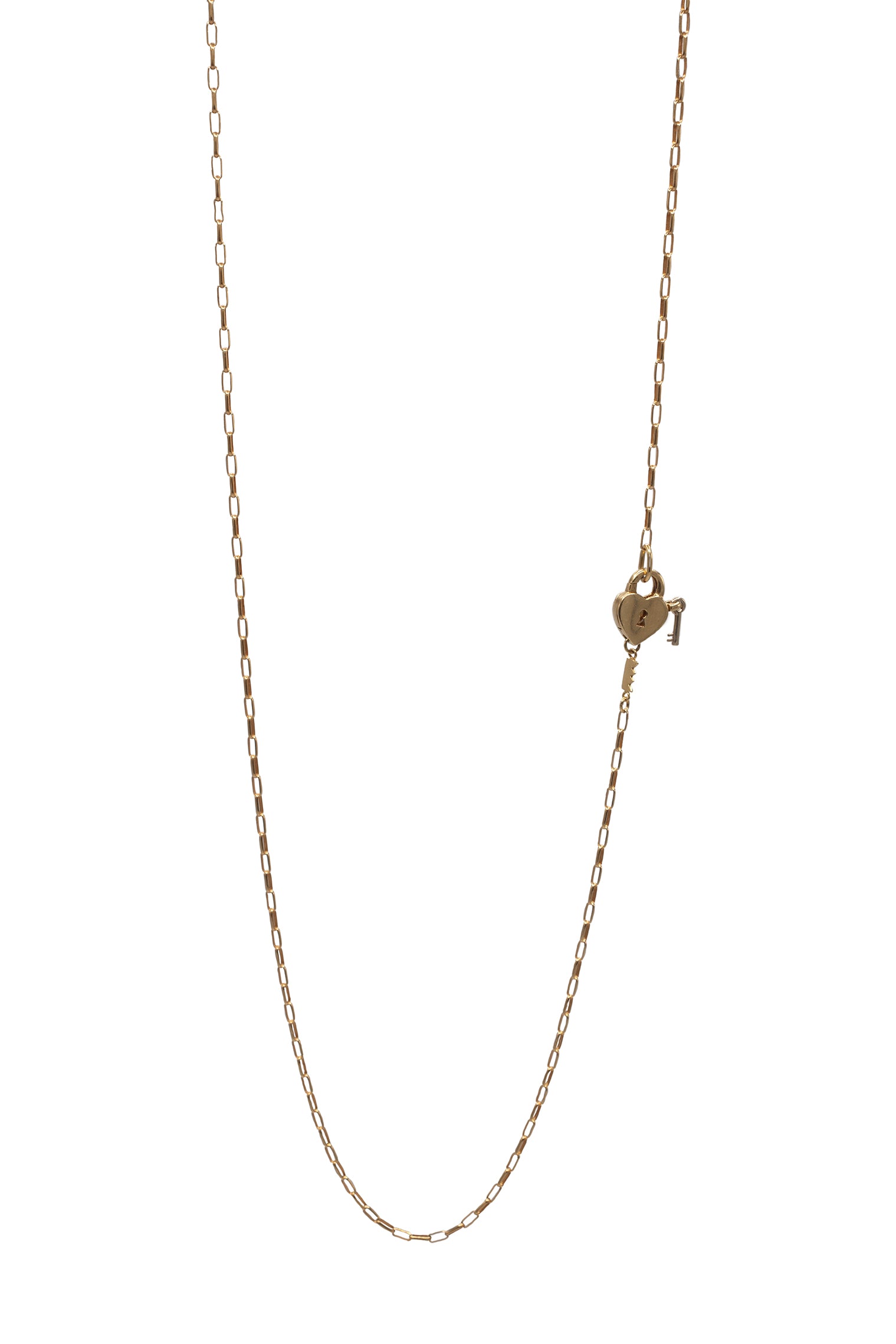 Solid Heart Lock Chain