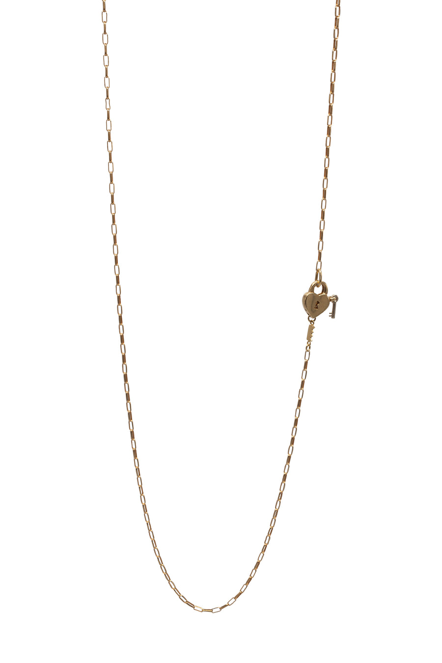 Solid Heart Lock Chain