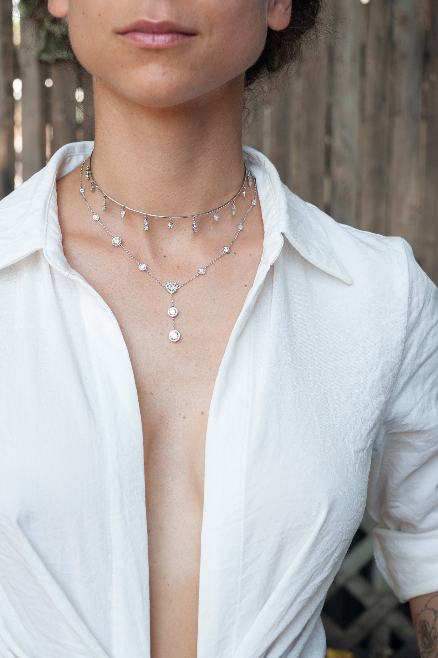 White Diamond Choker